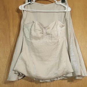 White House | Black Market Size 4 Ivory Skirt Set